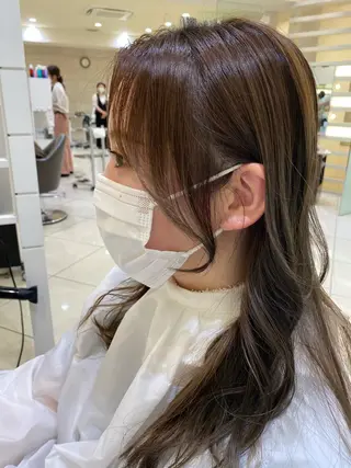 ロング カラー パーマ ヘアアレンジ マツエク・マツパ 💎耳ツボジュエリー ×銀座美容室💎のヘアスタイル