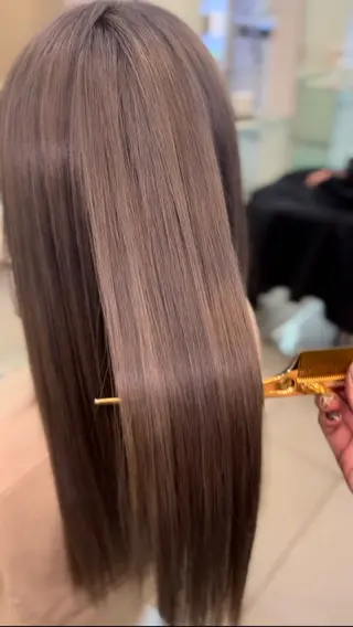 ロング 藤本渚杜/メンズ パーマ/艶カラーのヘアスタイル