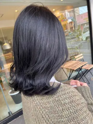 ミディアム 藤森結子/韓国ヘア/ パーソナルカラー診断のヘアスタイル