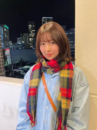 ミディアム カラー Toiro 横浜所属・🎀レイヤー/パーマ カラー/ai🎀のヘアスタイル