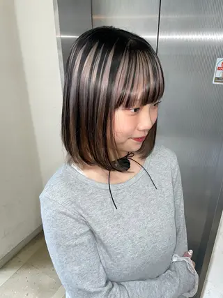 ショート ハイトーン/デザイン honokaのヘアスタイル