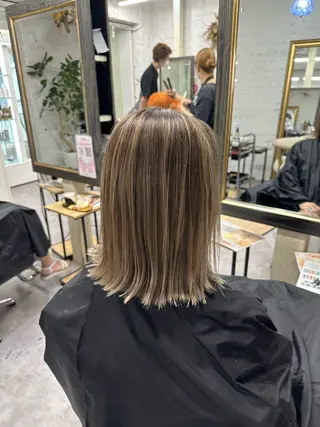 セミロング カラー ヘアアレンジ 久米 治仁のヘアスタイル