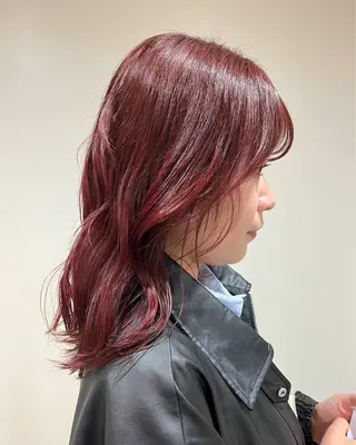 ミディアム カラー china/ボブ/ 透明感カラーのヘアスタイル