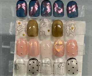 メンズ ネイル akari✨ 韓国風、メンズネイルのネイルデザイン