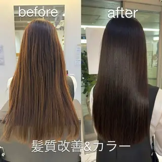 ロング 髪質改善&縮毛矯正 池本 有宏のヘアスタイル