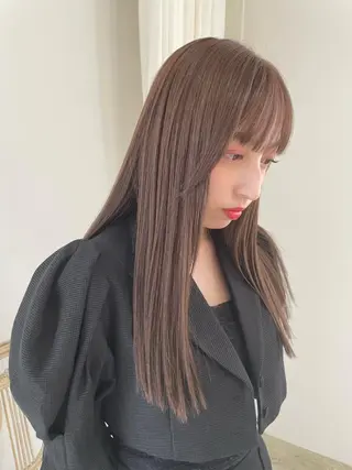 ロング カラー ミルクティーベージュ ❤︎レイヤー　MIAのヘアスタイル