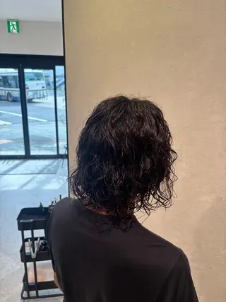 パーマ メンズ 永田 虹輝のヘアスタイル