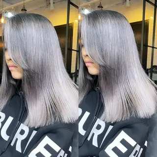 セミロング カラー ヘアアレンジ 色気グレージュ 🤍kosuke🤍のヘアスタイル