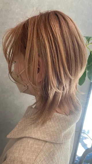 ミディアム カラー パーマ Bianca所属・Bianca  代表 硲　貴亮【東武練馬】のヘアスタイル