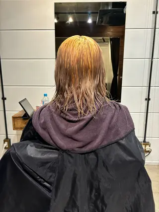 カラー イージーパーマ募集 平口はのんのヘアスタイル