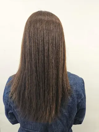 ロング パーマ あいだ 透明感カラー🐼のヘアスタイル