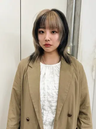 ミディアム カラー THE  AGATA TOKYO所属・外国人風パーマ/デザ インカット🦕✨アミのヘアスタイル