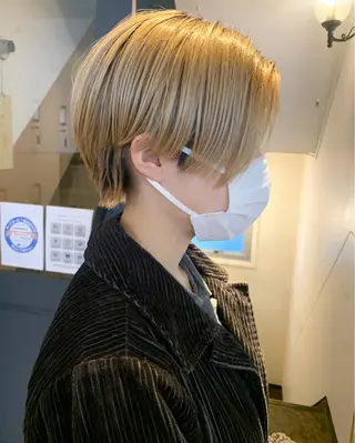 ショート カラー パーマ ヘアアレンジ メンズ キッズ ネイル マツエク・マツパ SALOWIN梅田茶屋町店所属・ウルフレイヤーカット /チヒロのヘアスタイル