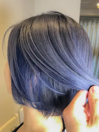 ショート カラー ハイライト/ブリーチ バレイヤージュ関佳祐のヘアスタイル