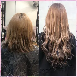 ロング カラー ヘアアレンジ 八巻 晴香のヘアスタイル