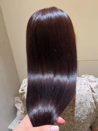ロング カラー クルミ🤍ピンク 🎀韓国ヘアのヘアスタイル
