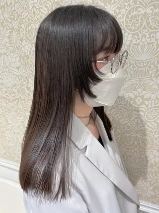 ロング 暖色系カラー🍊 オオネヨシナリのヘアスタイル