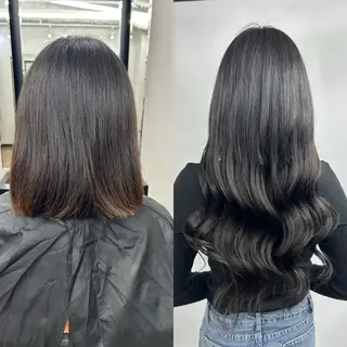 ロング カラー alpha. カラーエクステ下妻のヘアスタイル