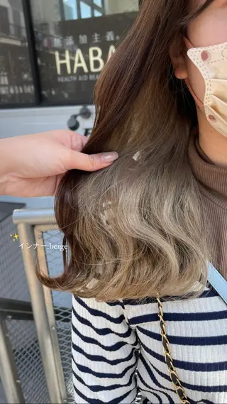 セミロング カラー Parve Mix /頓宮 稚愛🤍のヘアスタイル