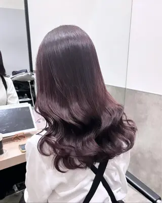 セミロング カラー 💗ガーリーヘア🎀 saki💗のヘアスタイル