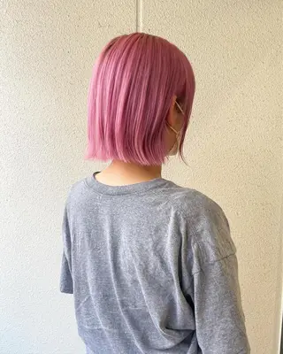 ミディアム カラー 永田〈店長#レイヤー #ウルフ#ハイトーンのヘアスタイル