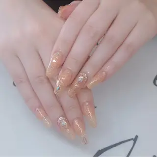 ネイル 🖤スカルプ R🖤のネイルデザイン