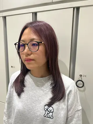 ロング カラー 田中 来夢のヘアスタイル