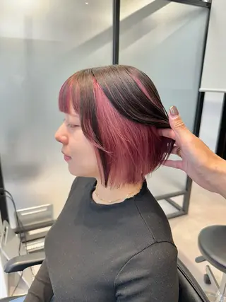 ショート SALOWIN心斎橋Suite店所属・ブリーチ毛にもできる 縮毛矯正|鷹司郎のヘアスタイル