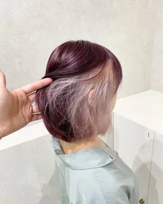 ミディアム カラー 韓国ヘア🇰🇷透明 感カラー/yui💞のヘアスタイル