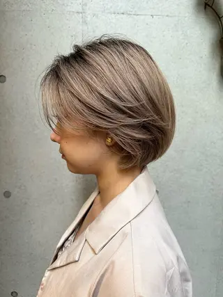 ショート カラー 似合わせカット /パーマ岡本淳平のヘアスタイル