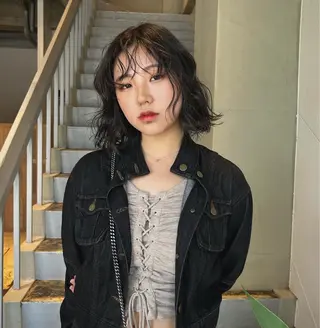 ミディアム カラー ヘアアレンジ 🗽デザインカラー/ パーマ/MIRU🗽のヘアスタイル