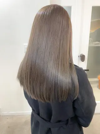 セミロング カラー ミディアム/顔周り/ ベージュ🌼mayuのヘアスタイル