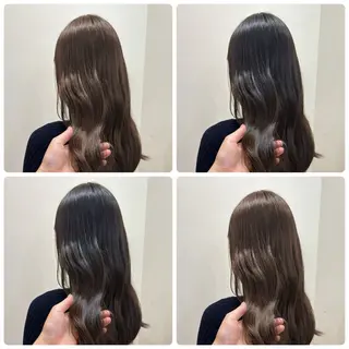 ロング カラー 暖色/ダブルカラー/ オレンジ/まどか🍊のヘアスタイル