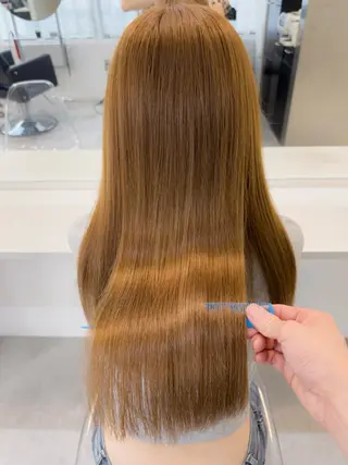ロング カラー 艶髪ブリーチ 永井竜也のヘアスタイル