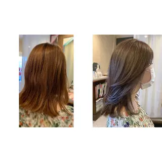 セミロング カラー ✨縮毛矯正✨髪質改善 ナカシマ ユミのヘアスタイル