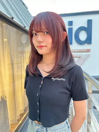 ミディアム カラー ボブ・レイヤー支持 No.1/Ryokiのヘアスタイル