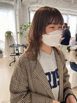 ミディアム カラー STAN WOOD所属・似合わせcut 🔥yutakaのヘアスタイル