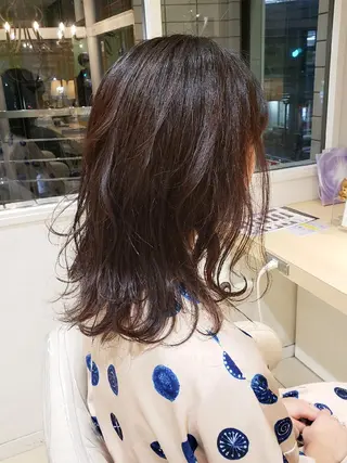 セミロング パーマ 美髪⭐︎髪質改善 井上　康司のヘアスタイル