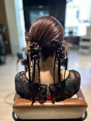 セミロング カラー ヘアアレンジ 髙木美緒🌿 レイヤー/アレンジのヘアスタイル