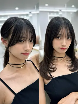 セミロング 似合わせ/レイヤー /顔まわり/池田歩樹のヘアスタイル