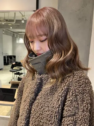 ミディアム カラー ブリーチモデル募集中 ゆな🎀のヘアスタイル