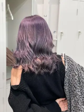 セミロング カラー ショーヤ/ブリーチ /バレイヤージュのヘアスタイル