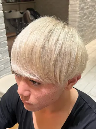 ショート カラー メンズ BLUE       hair＆Life所属・山崎 蓮のヘアスタイル