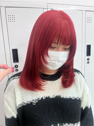 ミディアム カラー ヘアアレンジ 𝐠𝐢𝐫𝐥𝐲 𝐦𝐨𝐝𝐞🖤のヘアスタイル