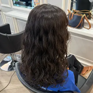 セミロング パーマ 韓国風/コテ巻き風パ ーマ るい❤️‍🔥のヘアスタイル