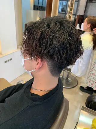 ショート メンズ メンズパーマ/難波/ 心斎橋　室園亮佑のヘアスタイル
