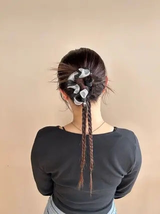 ロング 韓国ヘア/顔周り ヘアセット/加藤優里のヘアスタイル