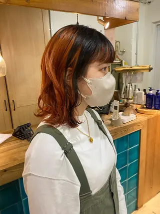 ミディアム カラー longtemps所属・竹内 柚子のヘアスタイル