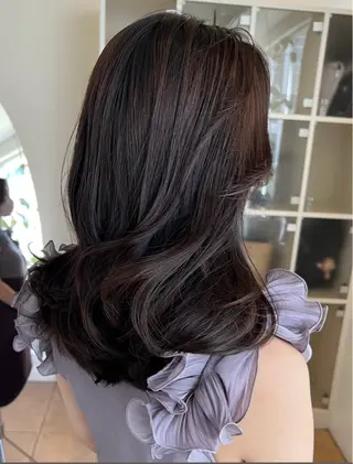 カラー 梅田 ワンカラー Ririaのヘアスタイル