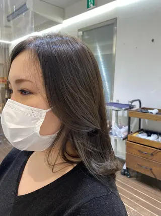 ミディアム カラー 【ヘアセット/美眉】 吉川玲のヘアスタイル